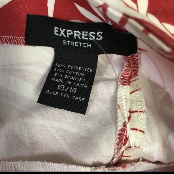 Express Dress Womens 13/14 Red White Sleeveless - Picture 6 of 7